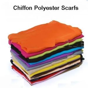 Solid Color 100% Polyester Chiffon Bandana Scarf (21″ x 21″) – Assorted Colors