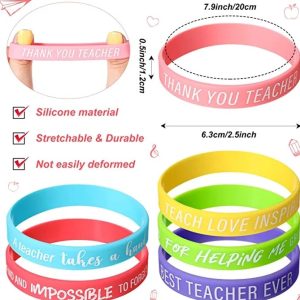 Assorted Teacher Appreciation Silicone Bracelets – Item #5604