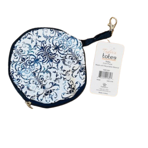 Taylor’s Totes Coin Purse/Accessory Pouch – 5″ Diameter – Swivel Clip – Item #6417