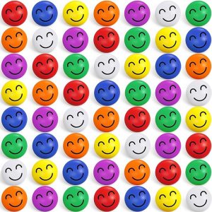 1.6 Inch Colored Smiley Face Stress Balls – 7 Assorted Colors – Item #6483
