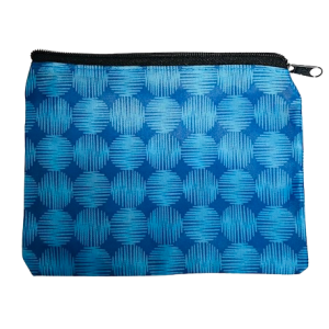 Zippered Polyester (6″ x 4 1/2″) Utility / Gadget Pouch Case – Blue/Royal Dots – Item #6640 A786RYDOTS