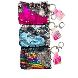 Sequin Purse Keychain – 4 1/2 x 3 1/4″ – Flip Color Changing – Assorted Styles – Item #7042