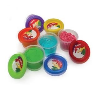 Puttyslime Assorted Plastic Cans of Foam, Putty & Slime – Fun Colors! – Item #7052